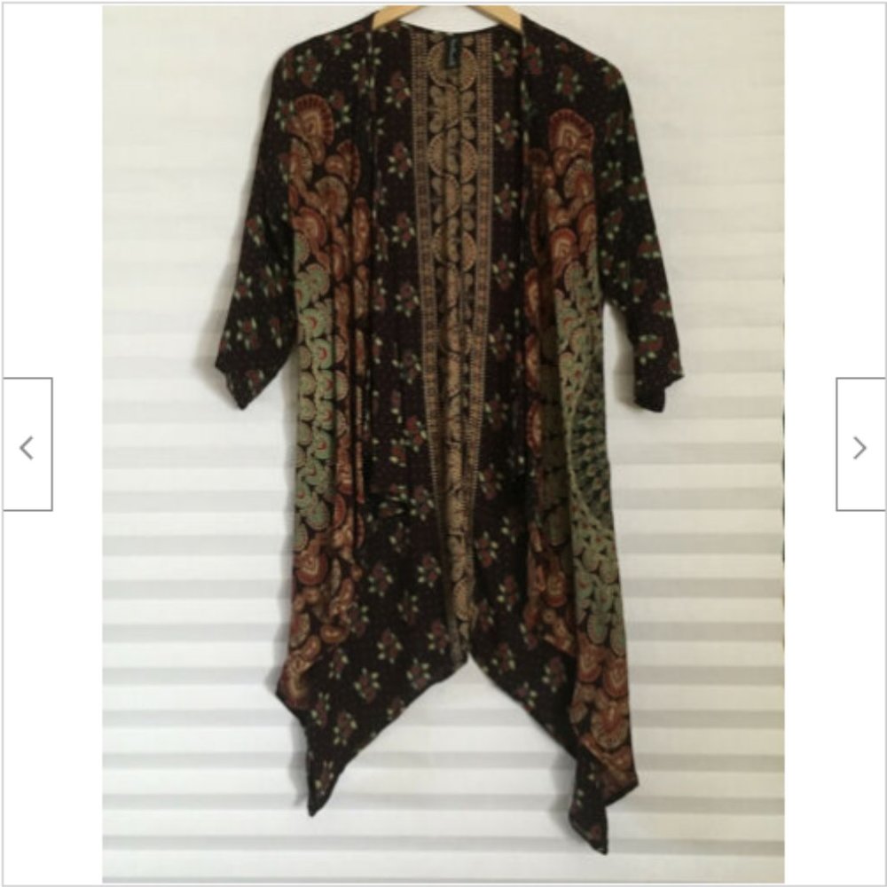 Sacred Threads Waterfall Open Front Top Cardigan … - image 1